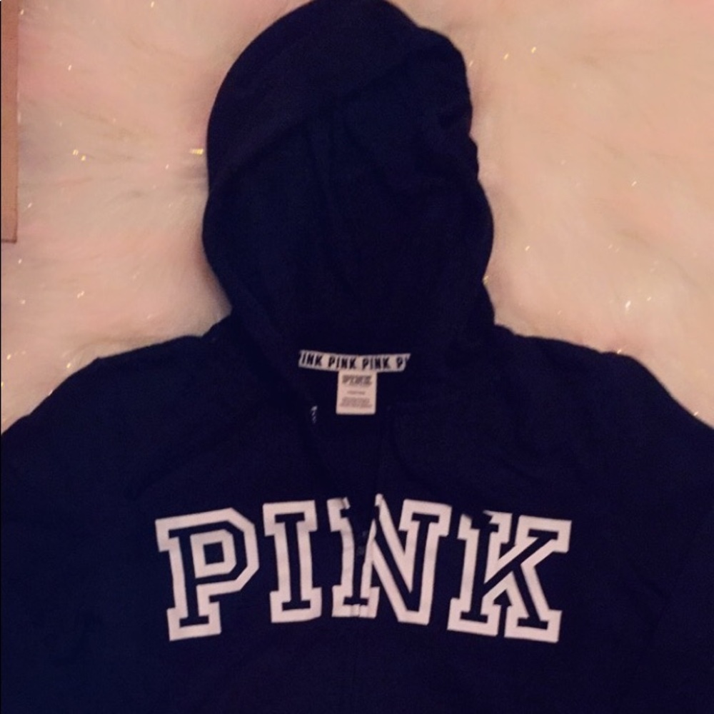 SOLD!SOLD !SOLD !Black hoodie by pink